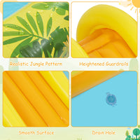Inflatable Play Center, Animal Spray Pool with Slide, Arch-shaped Sprinkle