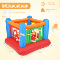 Inflatable Bounce House for Kids, Blow Up Jumping House with Transparent Side Walls