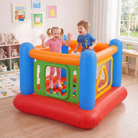 Inflatable Bounce House for Kids, Blow Up Jumping House with Transparent Side Walls