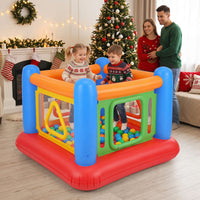 Inflatable Bounce House for Kids, Blow Up Jumping House with Transparent Side Walls