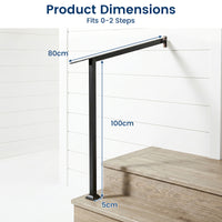 Wall Mount Adjustable Galvanized Steel Handrail for Outdoor Steps