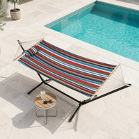 Portable Hammock with Stand, Outdoor Hammock with Space-saving Metal Frame
