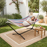 Portable Hammock with Stand, Outdoor Hammock with Space-saving Metal Frame