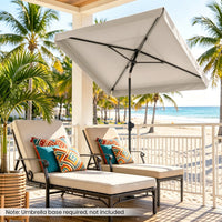 2 x 1.3m Rectangular Outdoor Balcony Umbrella