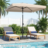 2 x 1.3m Rectangular Outdoor Balcony Umbrella