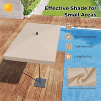 2 x 1.3m Rectangular Outdoor Balcony Umbrella