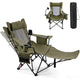 2-in-1 Camping Chair with Detachable Footrest and 3-Level Backrest