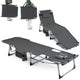 Outdoor Folding Chaise Lounge Chair, 5-position Lounge Chair with Adjustable Footrest