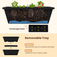 5-Tier Vertical Raised Garden Bed with Wheels and Drainage Holes for Backyard