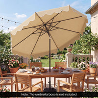 2.7M Patio Umbrella with Push Button Tilt Crank and 8 Metal Ribs