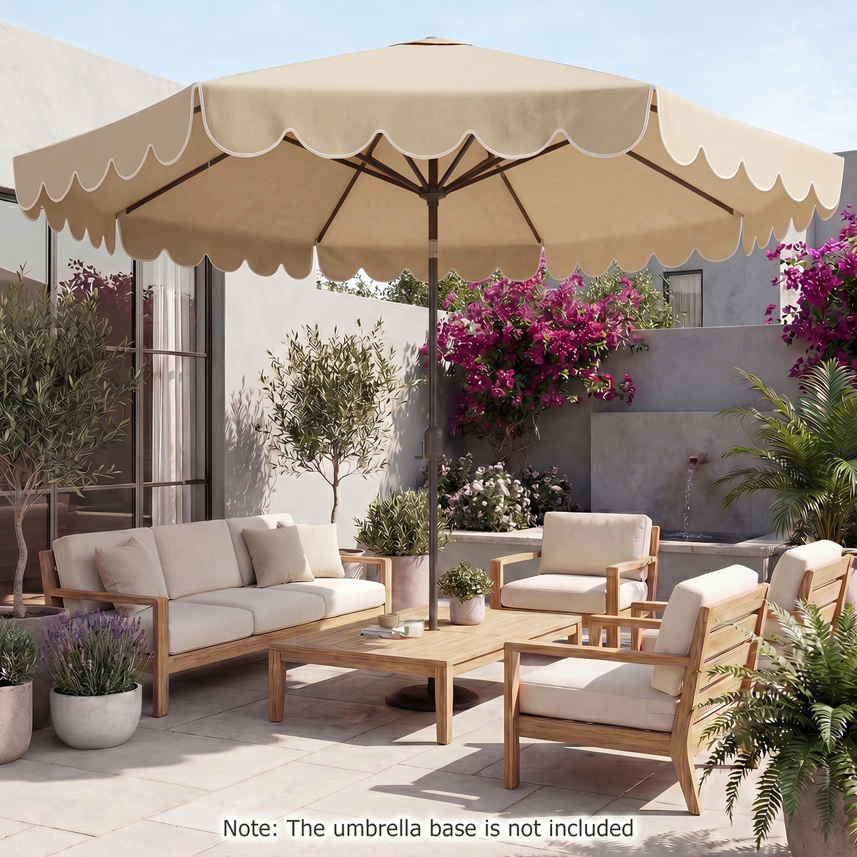 3M Patio Umbrella with Push Button Tilt and Crank