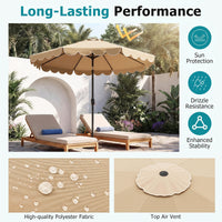 3M Patio Umbrella with Push Button Tilt and Crank