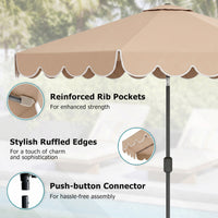 3M Patio Umbrella with Push Button Tilt and Crank