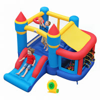 5-in-1 Inflatable Kids Jumping Castle Bouncer with Slide (No Blower)