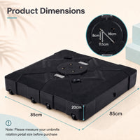 348 LBS Water & Sand Fillable Stand with Cross Base