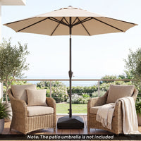 70kg Mobile Fillable Patio Umbrella Base with 4 Wheels and 2 Locks for 38-48mm Pole