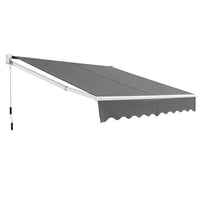 2*2.5 /2.5*2.95 M Retractable Awning, Sun Shade Shelter w/Easy Opening Manual Crank Handle