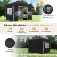 3 x 3 m Pop Up Canopy Tent with 4 Sidewalls Waterproof Shelter Tent