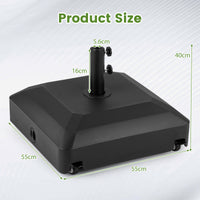 68 KG Umbrella Stand with Wheels and Adjustable Knobs Fits 32-48 mm Poles