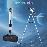 70 mm Refractor Telescope, 3X Eyepiece Astronomical Telescope