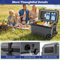 50 L Insulated Hard Cooler with Wheels and Handles for Camping Fishing