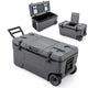 70 L Insulated Hard Cooler, Portable Rolling Cooler w/Wheels & Handles