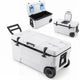 70 L Insulated Hard Cooler, Portable Rolling Cooler w/Wheels & Handles