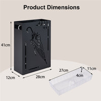 Giantex Metal Umbrella Stand, Rectangular Umbrella Holder Rack with Removable Drip Tray