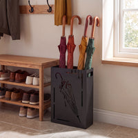 Giantex Metal Umbrella Stand, Rectangular Umbrella Holder Rack with Removable Drip Tray