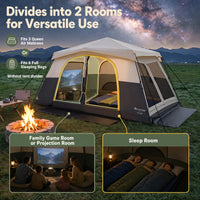 10 Person Instant Cabin Camping Tent with Rainfly