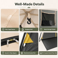 10 Person Instant Cabin Camping Tent with Rainfly