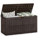 380/455/680L All Weather Patio Bench Storage Box Waterproof for Garden Tools