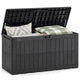 380/455/680L All Weather Patio Bench Storage Box Waterproof for Garden Tools