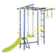 8-in-1 Indoor Jungle Gym for Kids Ages 3+, Wall-Mounted Climbing Playset