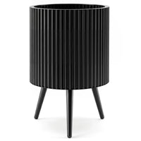 35/42/49.5cm Plant Pot with Stand, Mid-Century Modern Fluted Planter