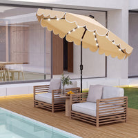 2.8M Solar Patio Umbrella with 24 LED Lights