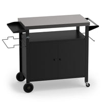 Outdoor Grill Cart and Food Prep Station with Stainless Steel Top