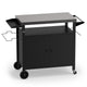 Outdoor Grill Cart and Food Prep Station with Stainless Steel Top