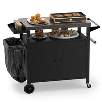 Outdoor Grill Cart and Food Prep Station with Stainless Steel Top