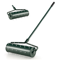Heavy-Duty Rolling Aerator w/ Lawn Soil Penetrating Spikes & 130 cm Handle