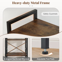 Narrow Bookshelf 4-Tier with Heavy Duty Metal Frame and Open Shelves
