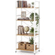 Narrow Bookshelf 4-Tier with Heavy Duty Metal Frame and Open Shelves