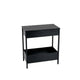 Narrow End Table with 2 Storage Shelves and 2 Removable Tabletops