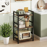 Narrow Freestanding Display Shelf Industrial Bookcase for Office Home