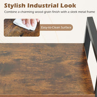 Narrow Freestanding Display Shelf Industrial Bookcase for Office Home