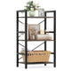 Narrow Freestanding Display Shelf Industrial Bookcase for Office Home