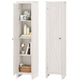 183cm Tall Narrow Storage Cabinet with 4 Shelves and Single Door