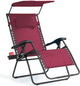 Large Folding Recliner with Awning and Headrest