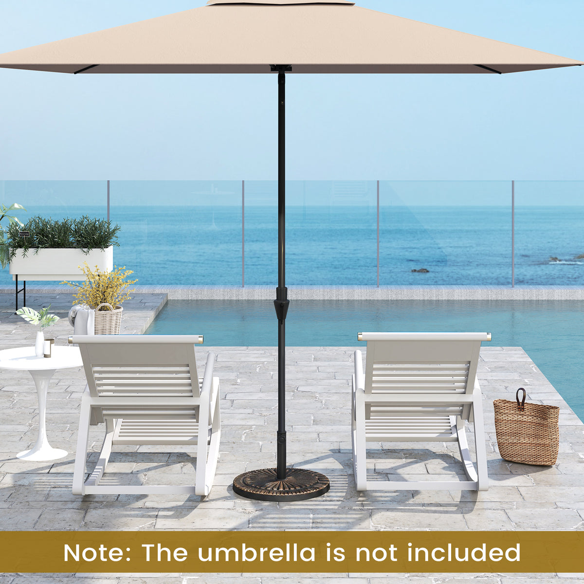 14 KG Heavy Duty Umbrella Base Round with Adjustable Knob for 38-48mm Pole