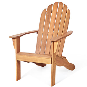 Outdoor Adirondack Chair Acacia Wood Durable Patio Garden Deck 160kg Capacity